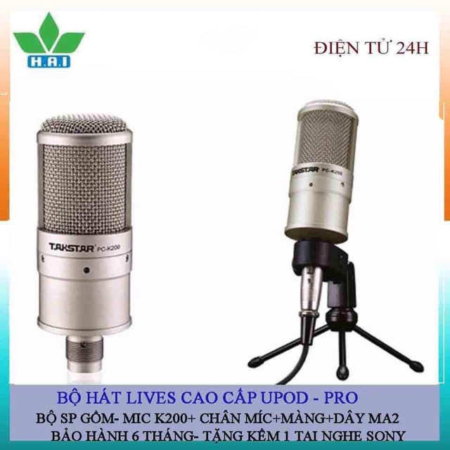 Combo bộ live stream Card iconuodro+ Mic PC k200....(bảo hành 6 tháng) | BigBuy360 - bigbuy360.vn