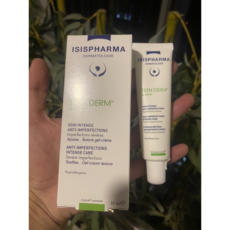 [CHÍNH HÃNG] Kem giảm mụn, giảm nhờn, se khít lỗ chân lông - TEEN DERM ALPHA PURE ISIS PHARMA