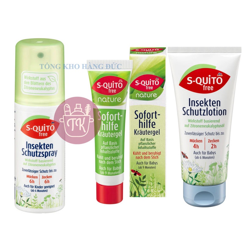 [MẪU MỚI NHẤT] Kem chống muỗi và côn trùng Squito Free (S-quito Free) của Đức