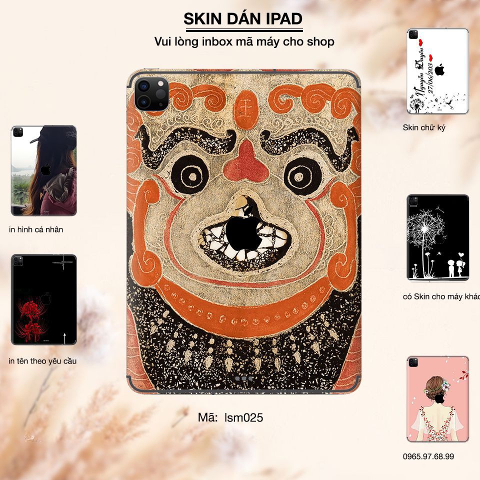 Skin dán iPad in hình Kim Sí Điểu - lsm025 (inbox mã máy cho Shop)