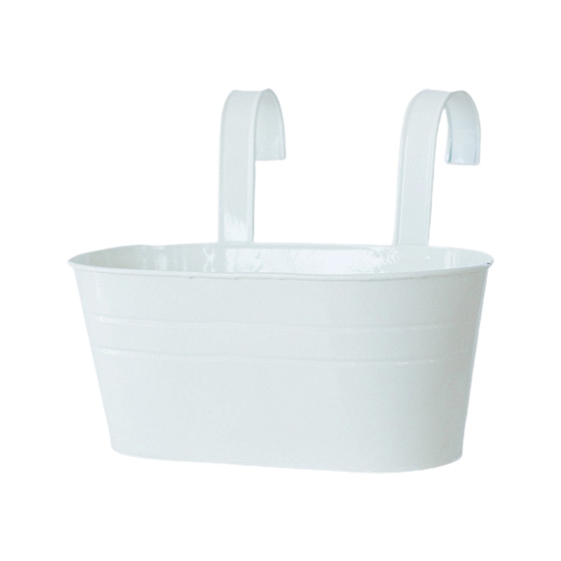 Chậu Hoa Bằng Sắt Có Móc Treo Hình Oval Dùng Trang Trí Nhà Cửa / Sân Vườn