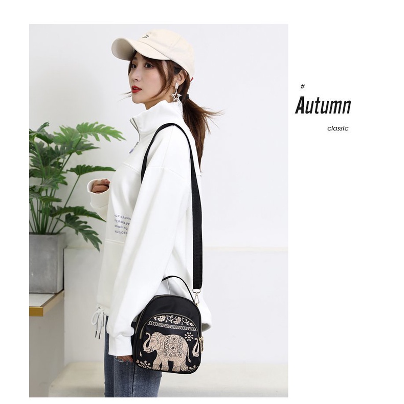 [Shake The sound explosion model] Ba lô in họa tiết dân tộc kiểu dân tộc đơn giản thời trang