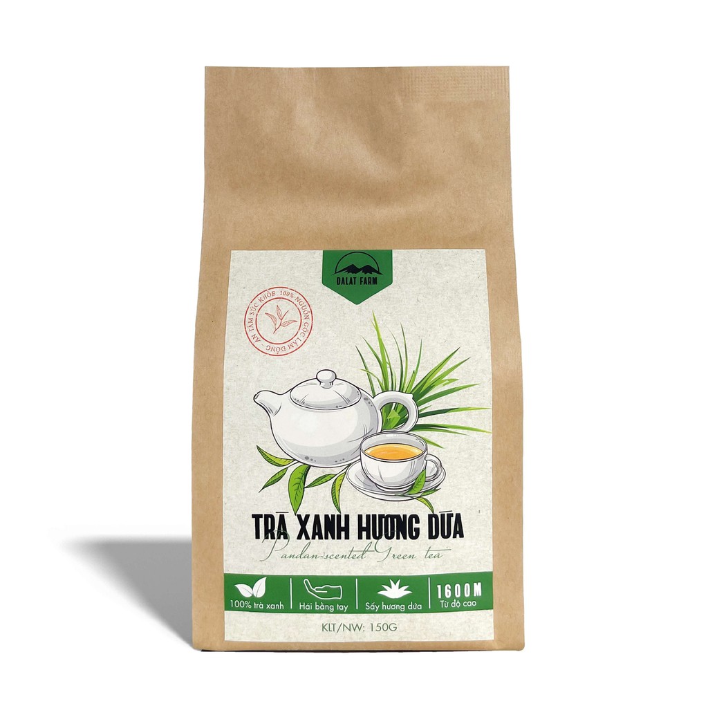 Trà Xanh Hương Dứa Dalat Farm - Túi 150Gr