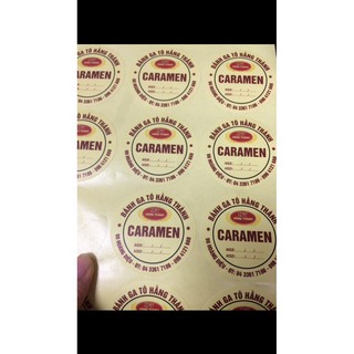 Sticker decan giấy tròn 5cm - 1000 chiếc