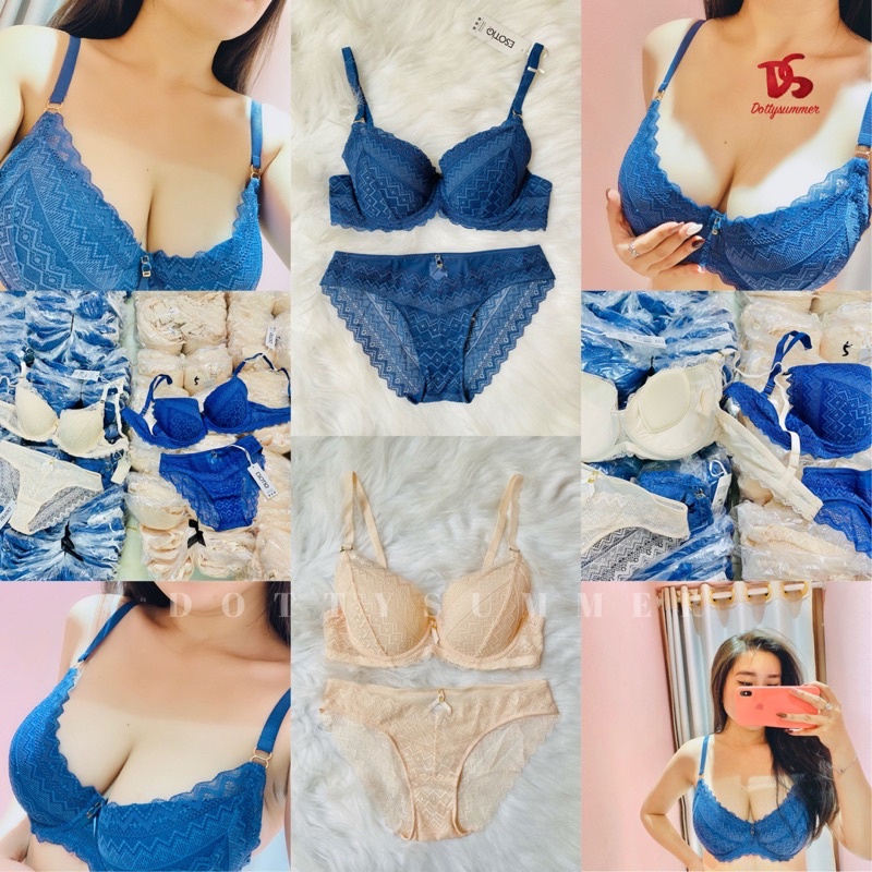 Áo Ngực & Quần Lót Xuất Khẩu, Áo Lót Nữ Ren Gọng Mút Mỏng Thoải Mái Cup A đến Cup D