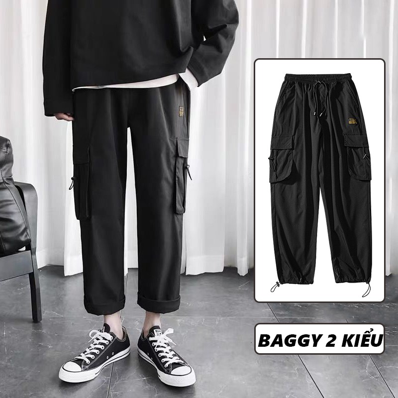 Quần Jogger Nam Thể Thao Bo Gấu Phối Túi Hộp Trẻ Trung Kiểu Dáng Đơn Giản Basic MENFASHION1989 JOGGER NAM 9000065