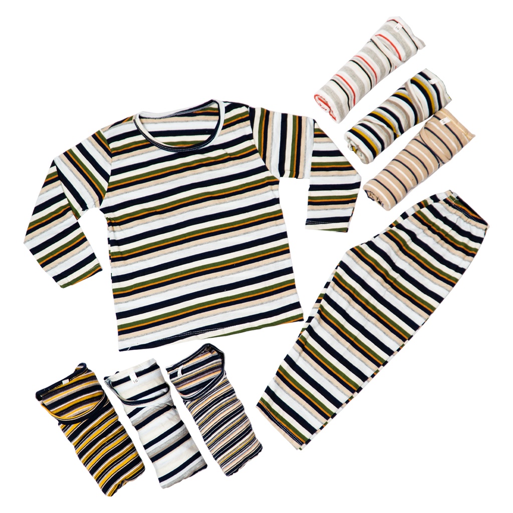 Combo 3 đồ bộ trẻ em MIMYKID sọc ngang tay dài quần dài chất liệu vải cotton dày mịn set thời trang cho bé từ 4-16kg