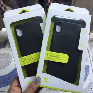 Ốp lưng Iphone X lụa mềm siêu mỏng màu đen hiệu Benks chính hãng