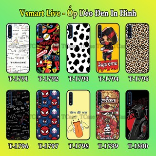 Ốp lưng Vsmart Live dẻo đen in hình Nhiều Mẫu Phần A