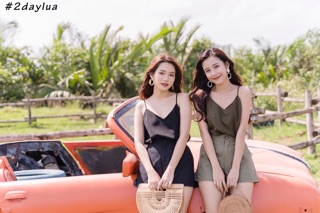Áo 2 dây vải lụa trơn nhiều màu (100% ảnh thật)