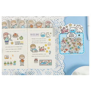 Sticker túi hình chibi loại 40 miếng