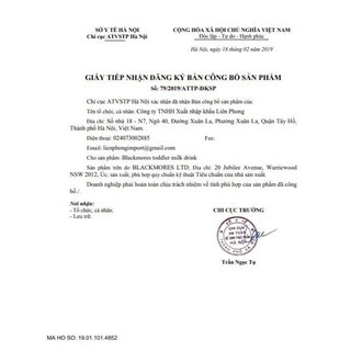 Sữa công thức Blackmore Úc số 1/2/3 (900g)