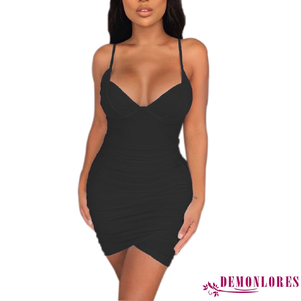 Đầm Body Sát Nách Thiết Kế Cổ Chữ V Quyến Rũ