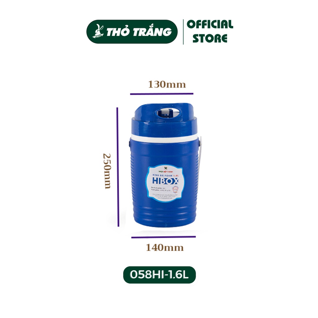 Bình giữ nhiệt nắp bật có quai xách Hibox nhựa Hiệp Thành loại 1.6L - 2L
