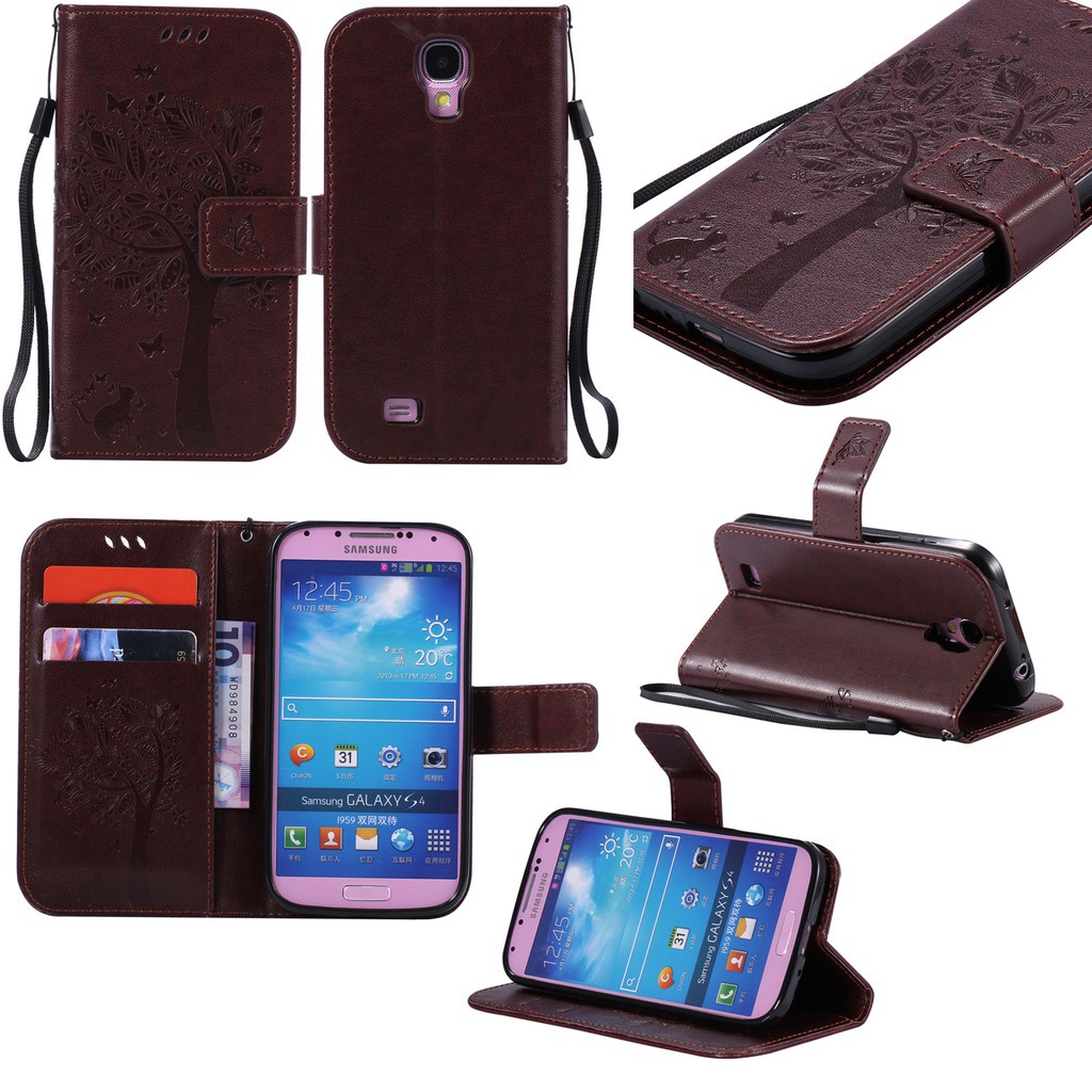 Bao da điện thoại in hình dập nổi có ngăn đựng thẻ cho Samsung Galaxy S4/S4 Mini | BigBuy360 - bigbuy360.vn