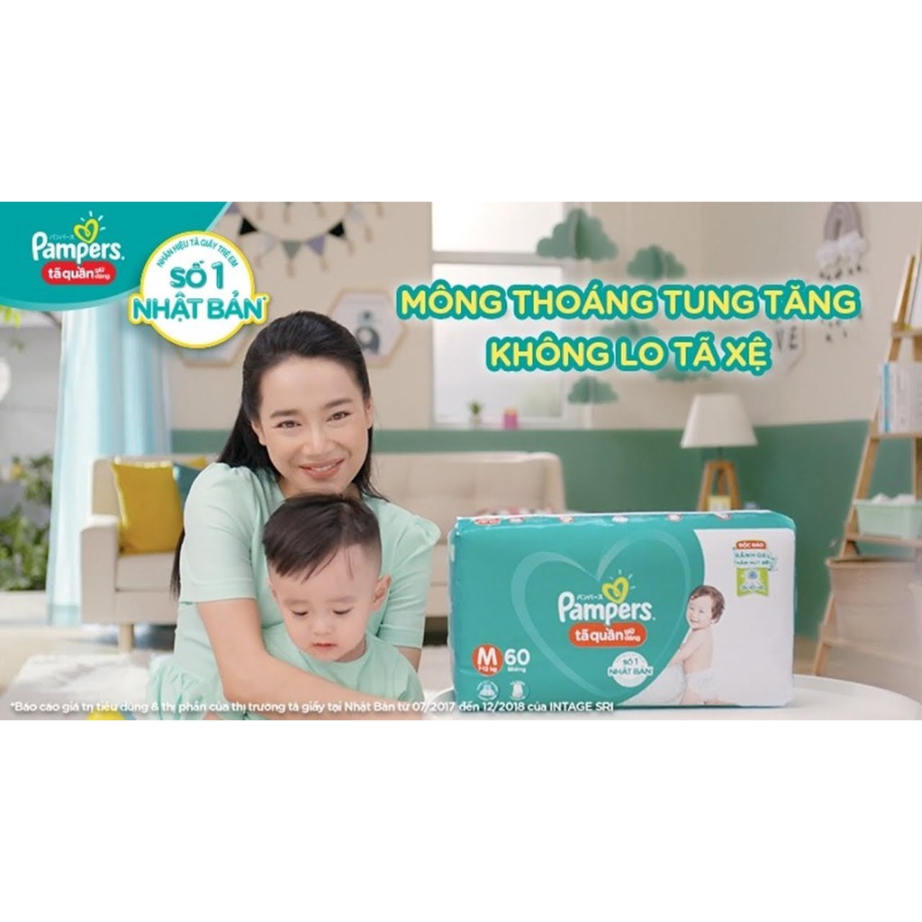 [MẪU MỚI GIỮ DÁNG] Tã quần Pampers M74/L68/XL62/XXL56