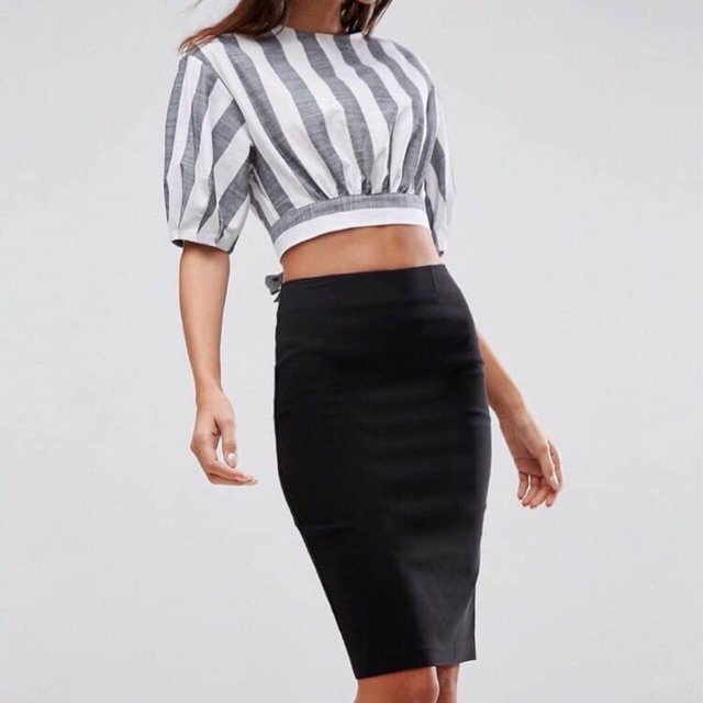 Chân váy bút chì dáng dài, cạp liền, xẻ sau - Hàng VNXK | BigBuy360 - bigbuy360.vn