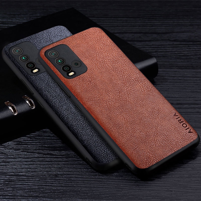 Ốp Điện Thoại Doanh Nhân Bằng Da Phong Cách Retro Sang Trọng Cho Xiaomi Redmi 10 10C 10A