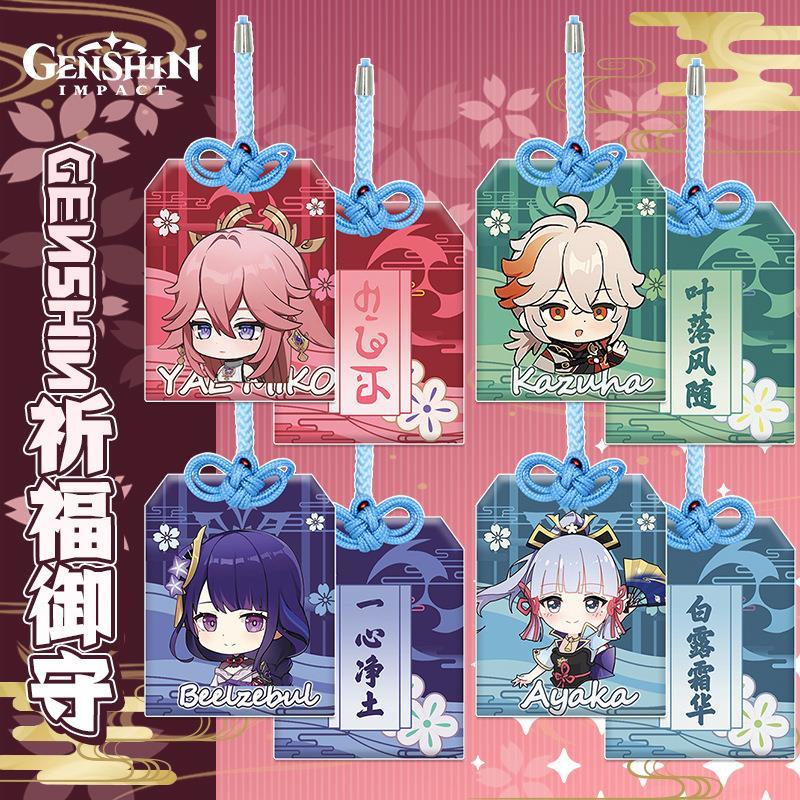 Genshin impact Bùa Hộ Mệnh Zhongli Ventti Katehara kazuha Mặt Dây Chuyền anime WHPM