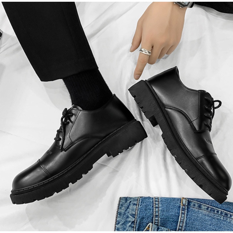 (VIDEO THẬT HÀNG TUYỂN CHỌN)  Giày Bốt dr martens MK thấp cổ tăng chiều cao 6 cm INF2 | BigBuy360 - bigbuy360.vn