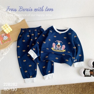 Bộ dài tay hoạ tiết bóng bầu dục fantastic vanibaby