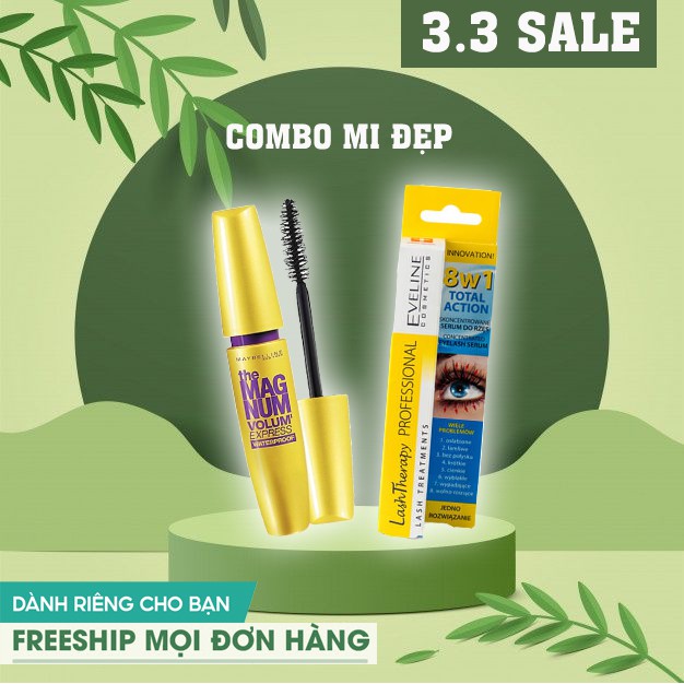 Mascara Maybeline vàng 7X - mi dài, cong và ấn tượng,không bị vón cục ( Auth )