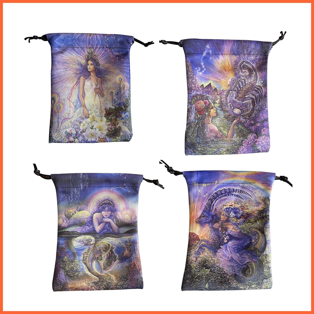 Túi Dây Rút Đựng Bài Tarot Chủ Đề Mười Hai Cung Hoàng Đạo