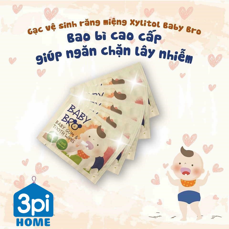 Gạc Rơ Lưỡi Baby Bro Cho Bé - Chính Hãng Hàn Quốc (Hộp 25 miếng)