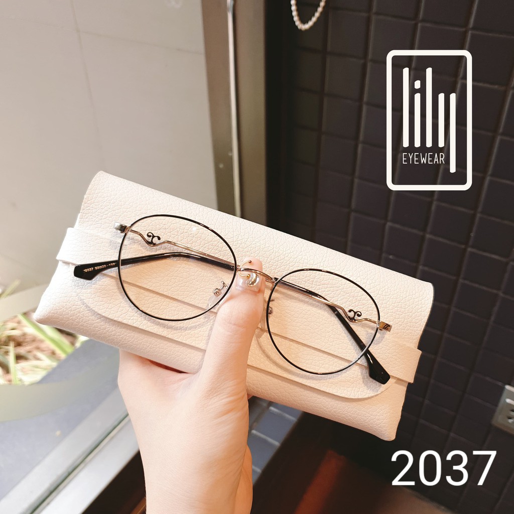 Gọng Kính Cận Kim Loại 2037 - Gọng Kính Mắt Kiểu Dáng Hàn Quốc