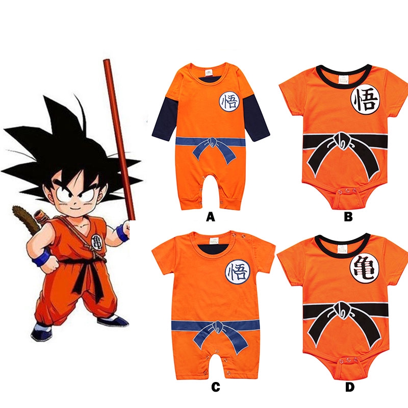 Bộ Áo Liền Quần In Hình Dragon Ball Goku Dành Cho Bé Trai Sơ Sinh