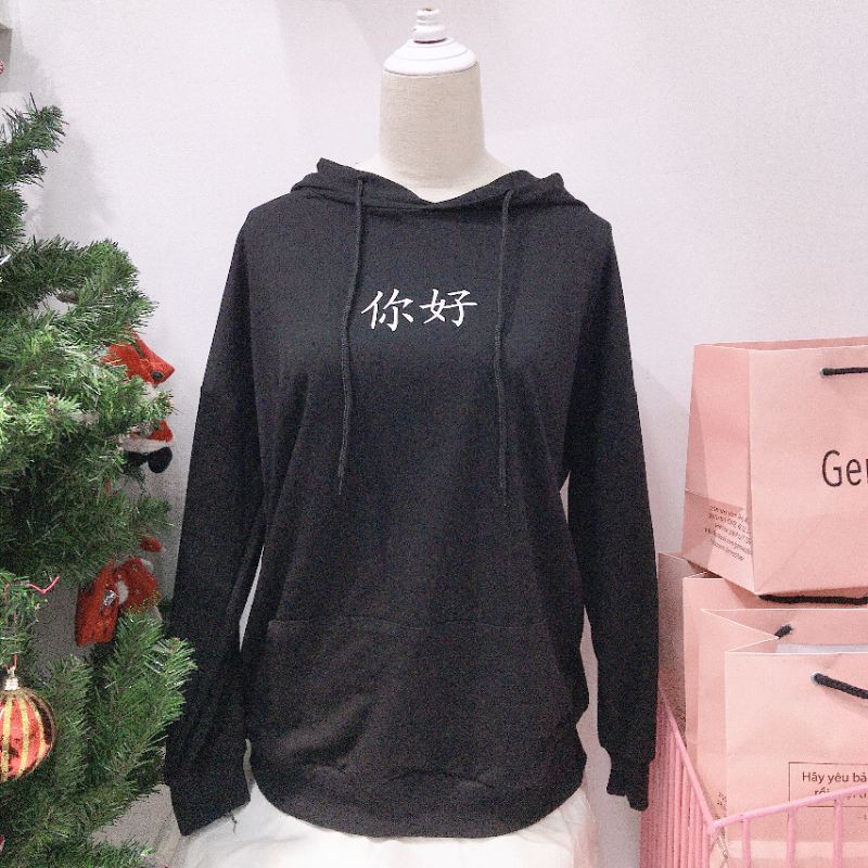 Áo thun tay dài có nón croptop chất vải mịn cực xinh 🎀