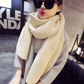 Khăn len đan tay - sợi to style Hàn Quốc