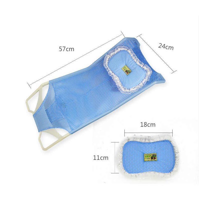 Lưới tắm, giá tắm cho bé sơ sinh có gối tải trọng tối đa 10kg