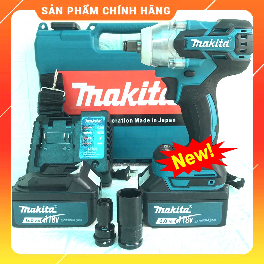 Máy siết bulong Makita 118V Lực siết 500N.m Kèm Đầu Chuyển Vít [CAM KẾT CHÍNH HÃNG]