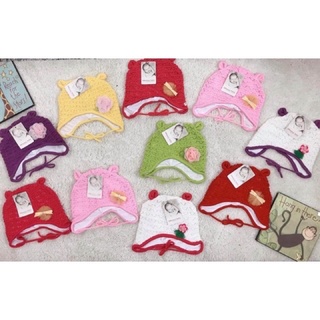 Mũ len hãng Momma Baby buộc dây 2 lớp
