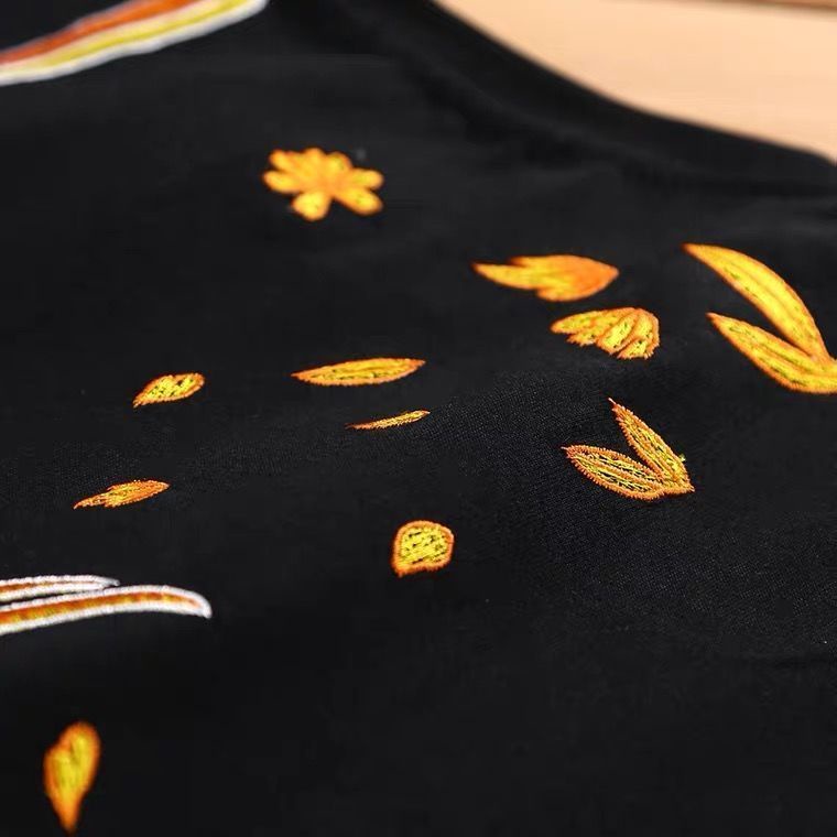 Áo Thun Tay Ngắn Thêu Hình Phượng Hoàng Phong Cách Mới Thời Trang Mùa Hè Cho Nam Và Nữ