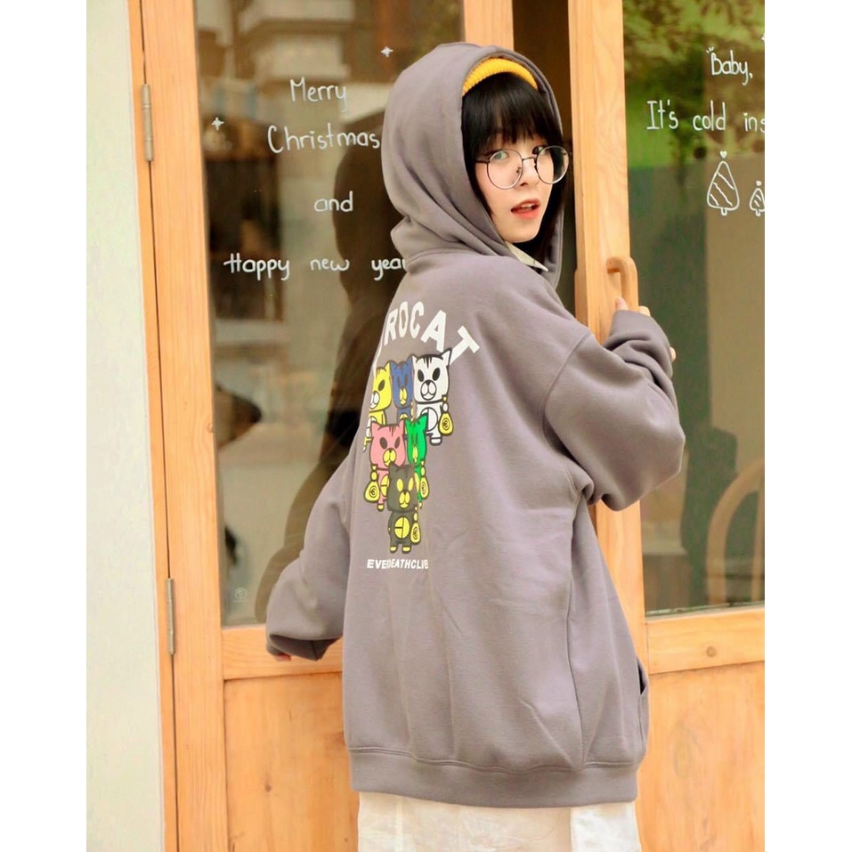 Áo Hoodie Thun Nỉ Ngoại In Hình CÚ MÈO Rõ Đẹp - Shop3nunisex | BigBuy360 - bigbuy360.vn