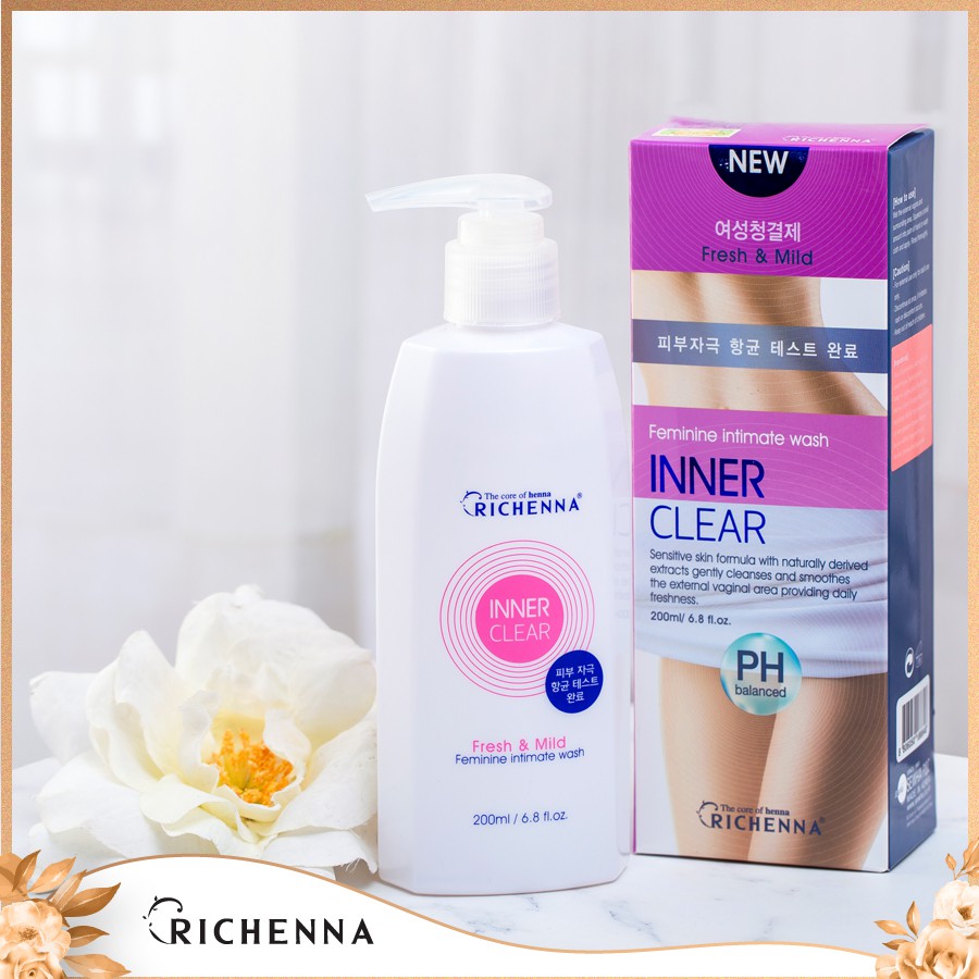 Dung dịch vệ sinh phụ nữ Richenna Inner Clear Feminine Wash 200ML