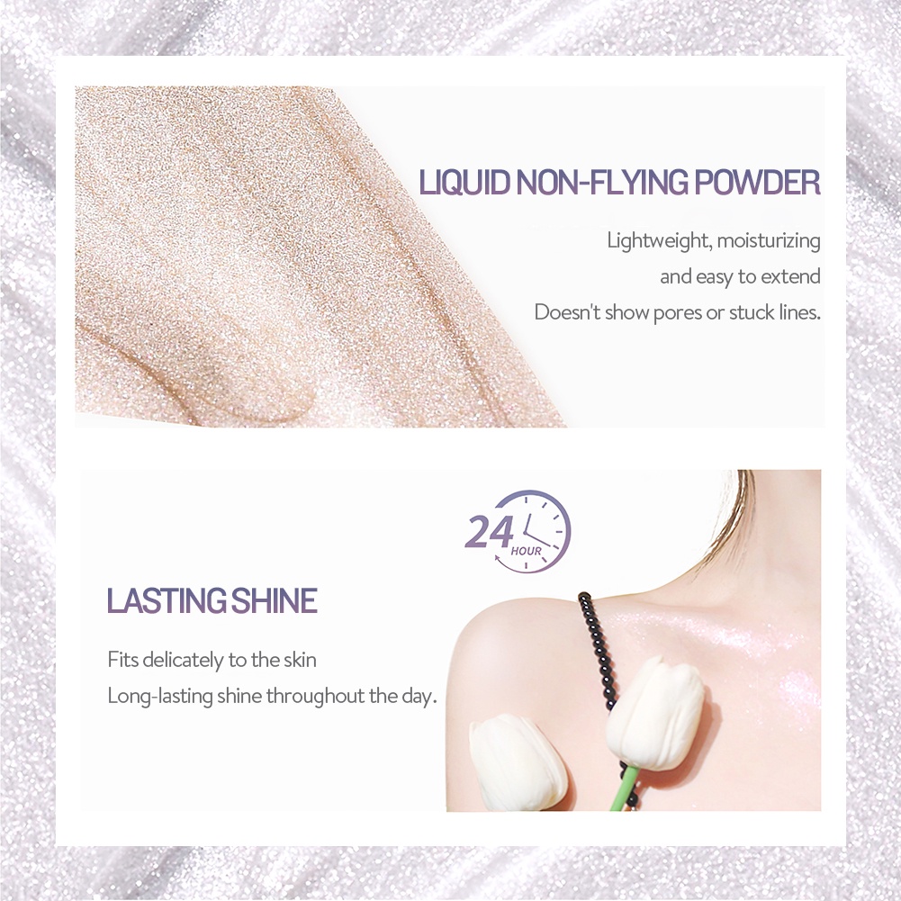 Thỏi Kem Bắt Sáng GECOMO Dạng Lỏng Màu Kim Cương Lấp Lánh