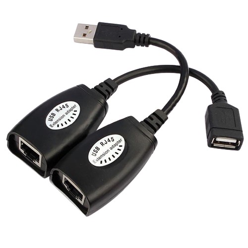 Usb nối dài bằng cáp mạng lan rj45 kéo dài 45m, Usb RJ45 Extension adapter up to 150ft length