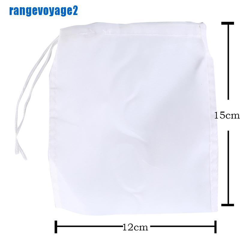 [ready stock] 1x reusable food nut milk tea fruit juice brew wine nylon mesh filter bag【vn】