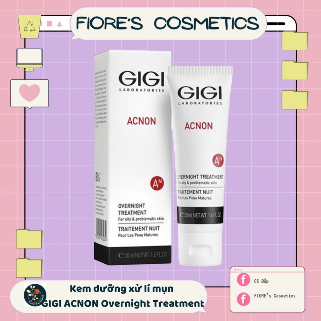 Kem dưỡng xử lý mụn GiGi Acnon Overnight Treatment