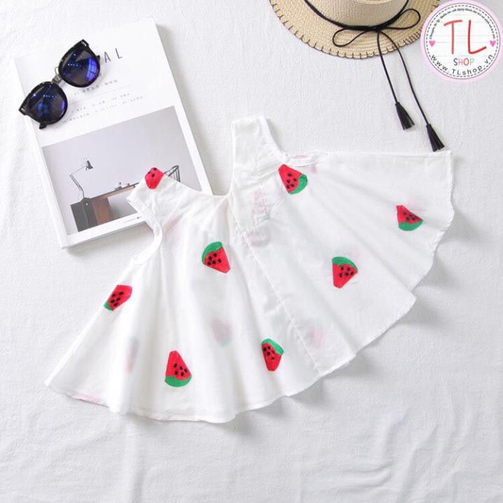 Sét bộ áo tay ngắn đính nơ hình quả dưa quần short xinh xắn cho bé - Bộ bé trai - bộ bé gái - Thời trang trẻ em