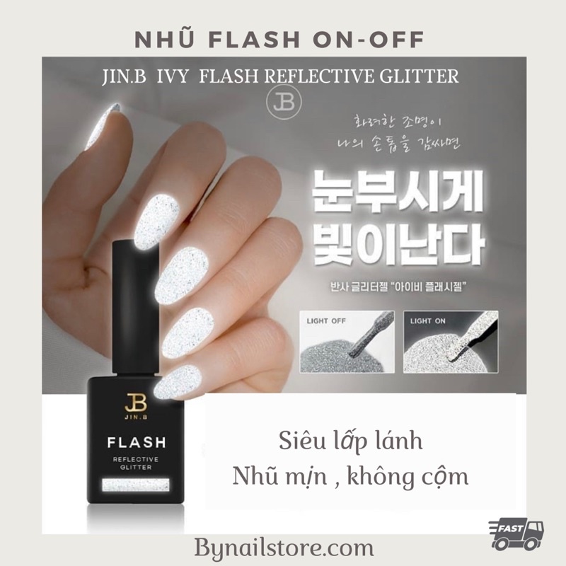 [Jin B] Sơn gel nhũ flash cao cấp Hàn Quốc  Ivy Flash Gel (11ml)
