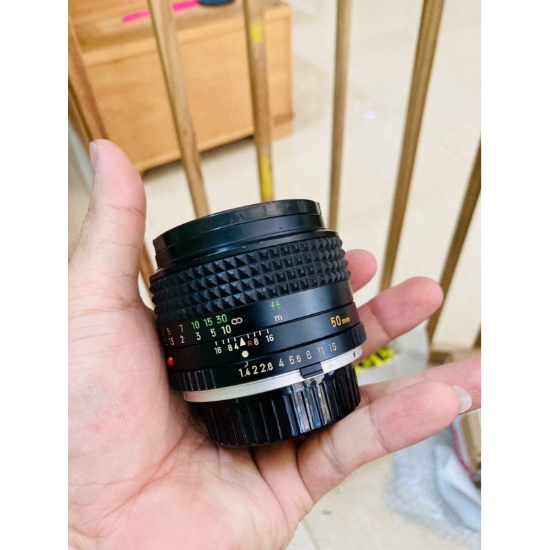 Lens Minolta Rokkor MD 50f1.4 ngàm MD  50mm f1.4 dùng cho máy Minolta SRT101 SRT Super XD X700 X500 SR505