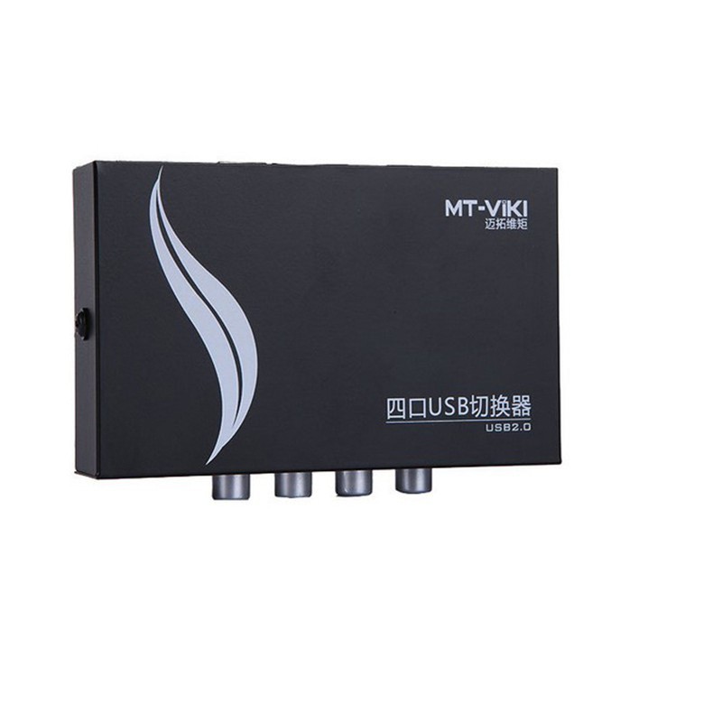 Bộ chia 4 máy tính dùng chung 1 máy in Switch USB MT-VIKI - MÀU Đen