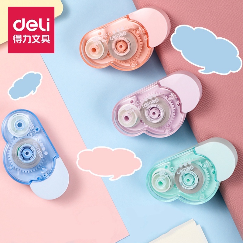 Bút xóa kéo Deli mini hình đám mây dễ thương 5mm x 5m