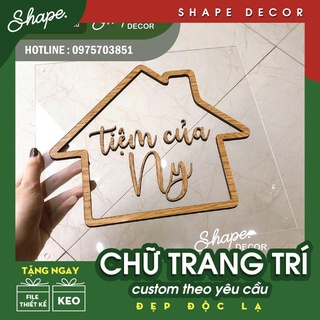 Chữ dán nổi trên biển mica ( làm theo yêu cầu)