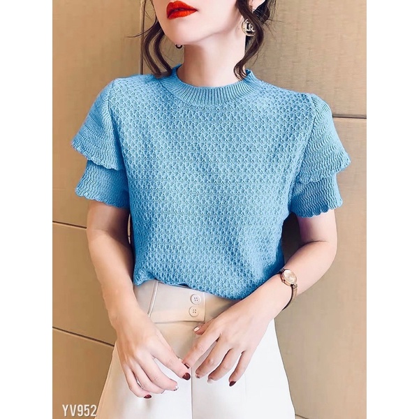 ❤️FFEESHiP❤️Áo len cổ tròn hạt gạo hàng Qc cực đẹp Uy Tín