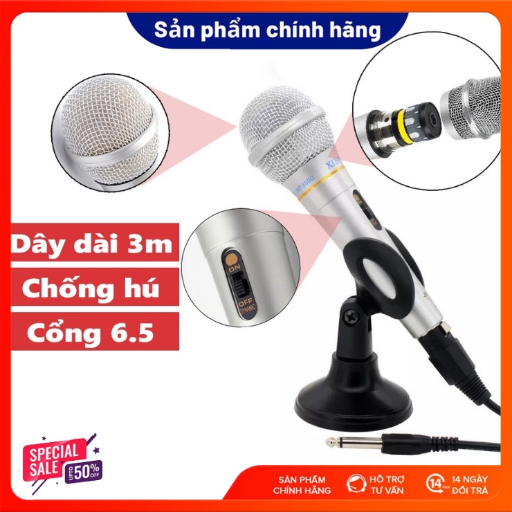 Micro Karaoke Chống Hú, Độ nhạy - hút âm cao - TOP Mic Hát Karaoke mẫu mới,Mic karaoke xingma. Bảo hành 12 tháng